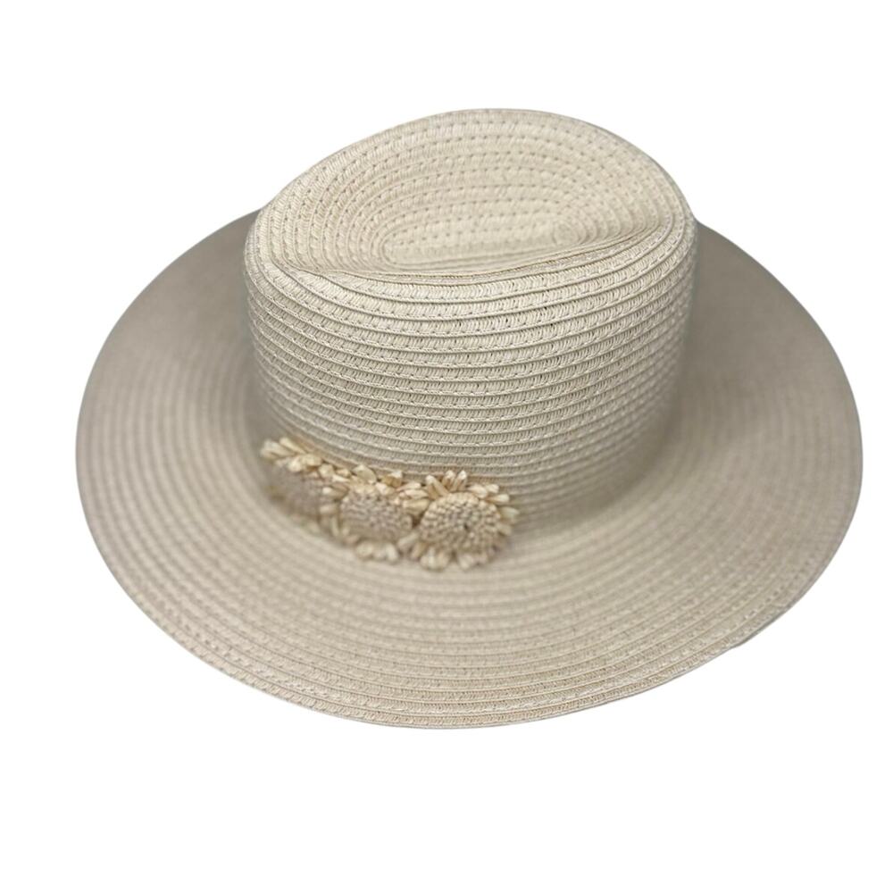 NWOT Janie and Jack Flower Straw hat Kids 4-5yo